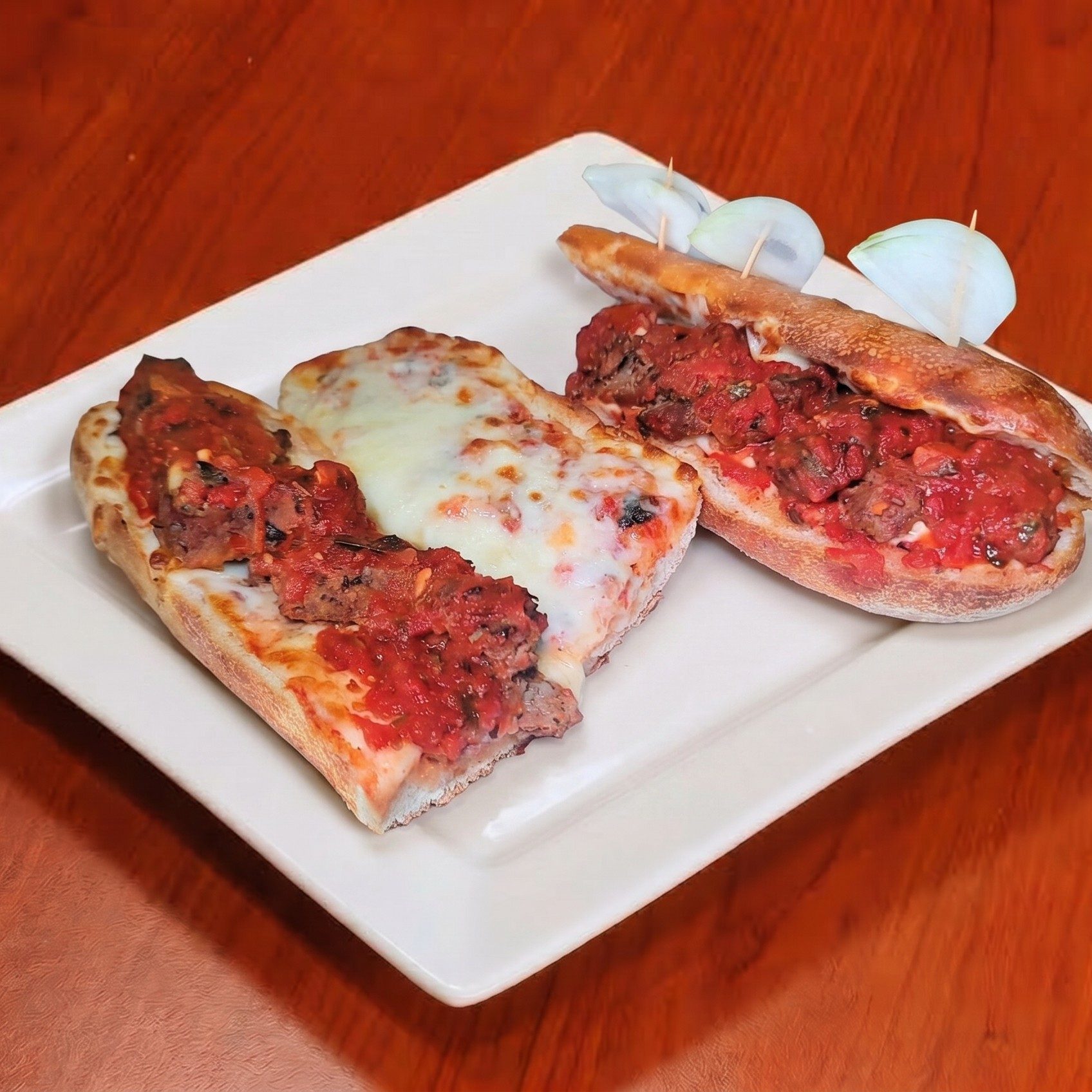 Meatball Parmigiana Sub.